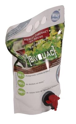Własna Stały Wine Bag Pokrowiec na szelkach w polu, Stand Up plastikowe woreczki do cieczy