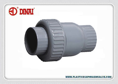 PVC / PCW Plastic Ball Zawory zwrotne jednolity unijny End, Socket / Wątek